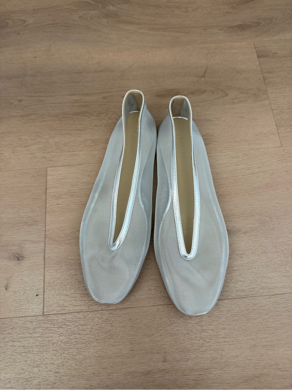 Le Monde Beryl Mesh Silver Flats